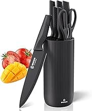 Brewin Kitchen Knife Set with Universal Block